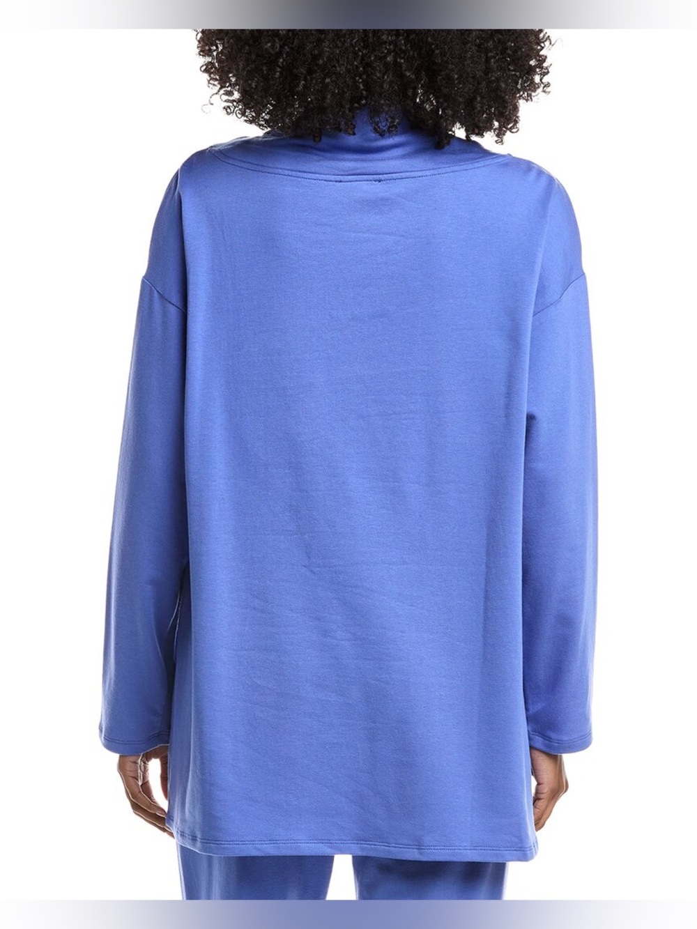 NWT Eileen Fisher Funnel Neck Tunic Blue Star XXS - Picture 2 of 6